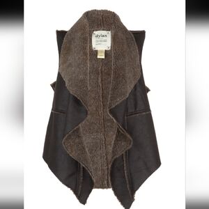 Dylan Women's Dark Brown Faux Shearling Vest